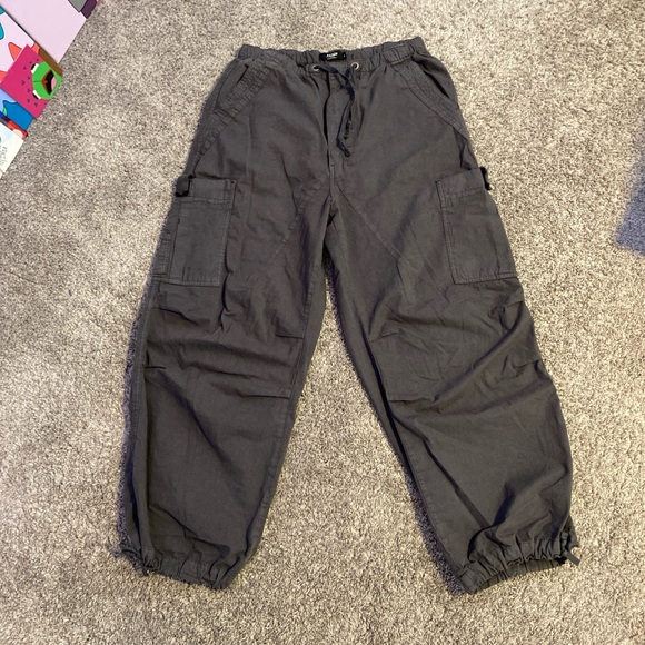 Jaded London Pants - Jaded London size medium parachute cargo pants in color grey.
